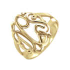 Sasha Sterling Gold Plated Monogram Ring