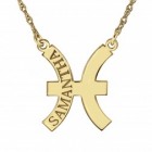 Sasha Sterling Cutout Monogram Zodiac Necklace