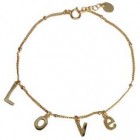 Sasha Sterling Love Charm Bracelet Gold