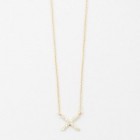 Sasha Sterling Pave X Necklace Gold