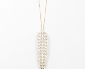 Sasha Sterling Feather Necklace Gold