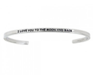 Abby Quotation Cuff LOVE YOU TO THE MOON AND BACK