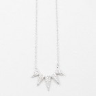 Sasha Sterling Multi Triangle Necklace Silver
